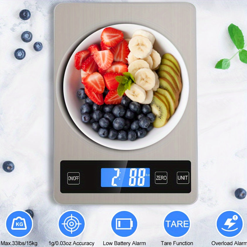 15kg USB Rechargeable Digital Kitchen Scale