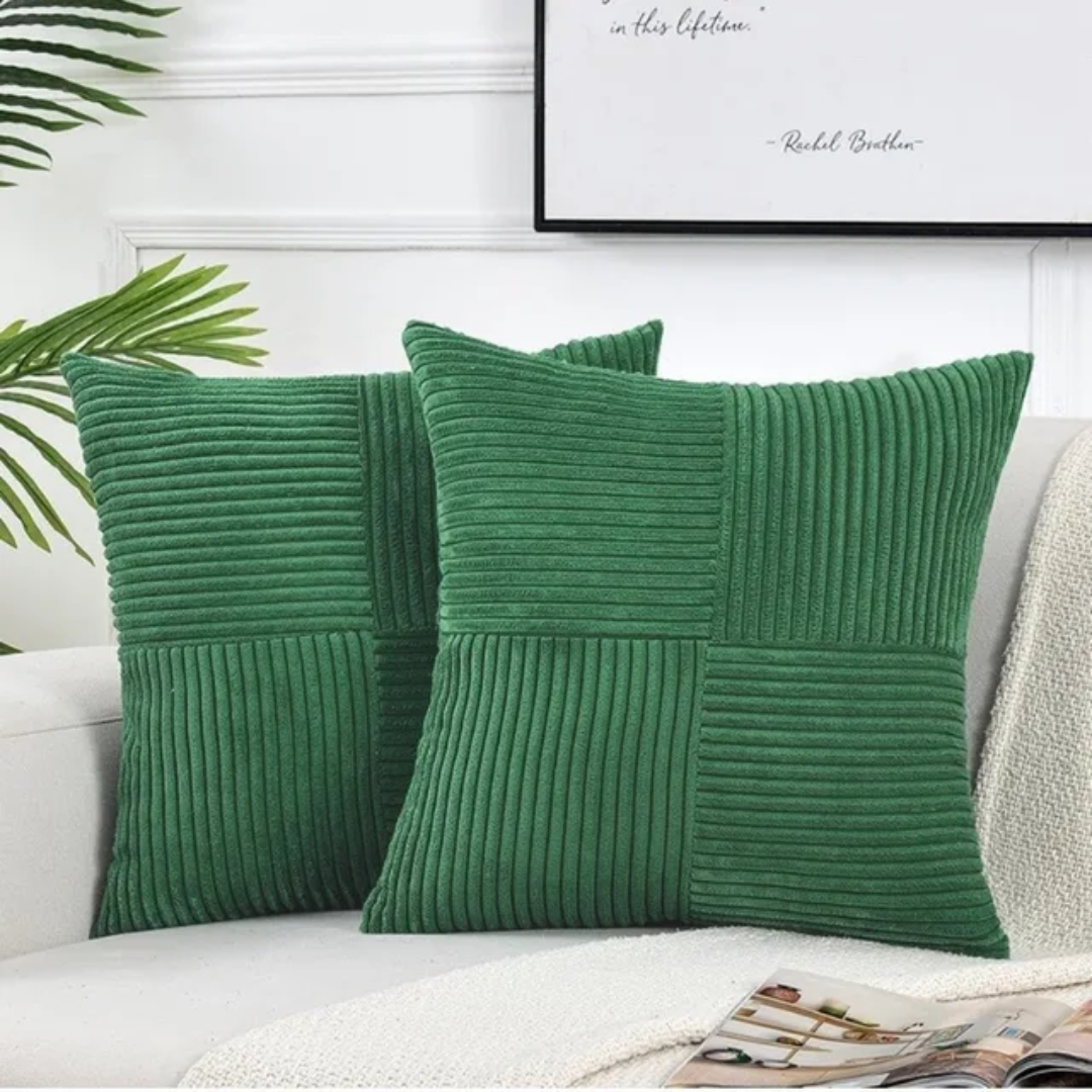 Striped Corduroy Cushion Covers 45 x 45 cm