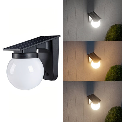 Solar Globe LED Outdoor Wall Light