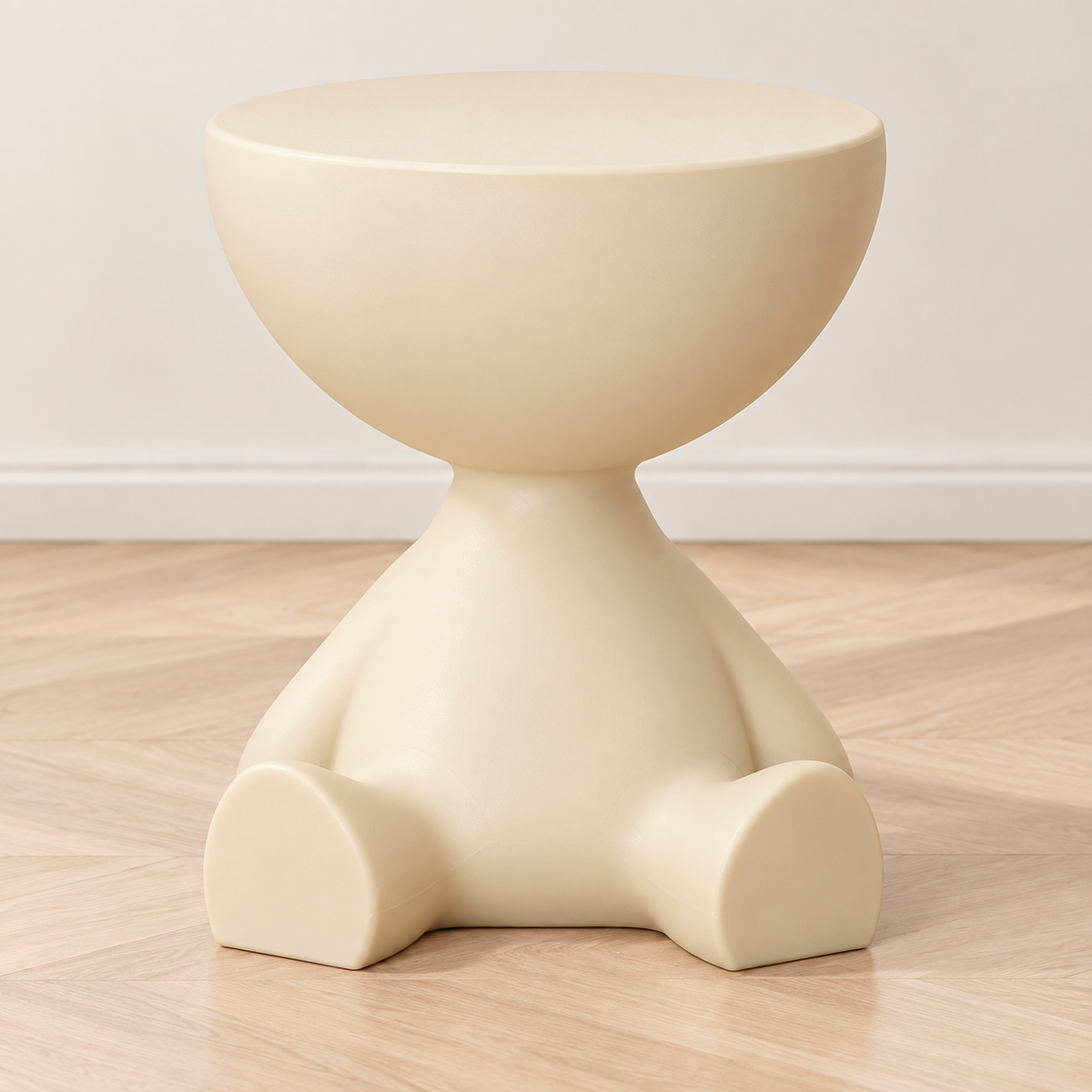 Cartoon Bear Side Table with Hidden Storage