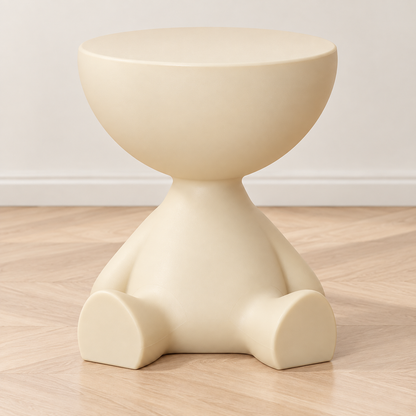 Cartoon Bear Side Table with Hidden Storage