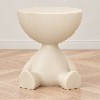 Cartoon Bear Side Table with Hidden Storage