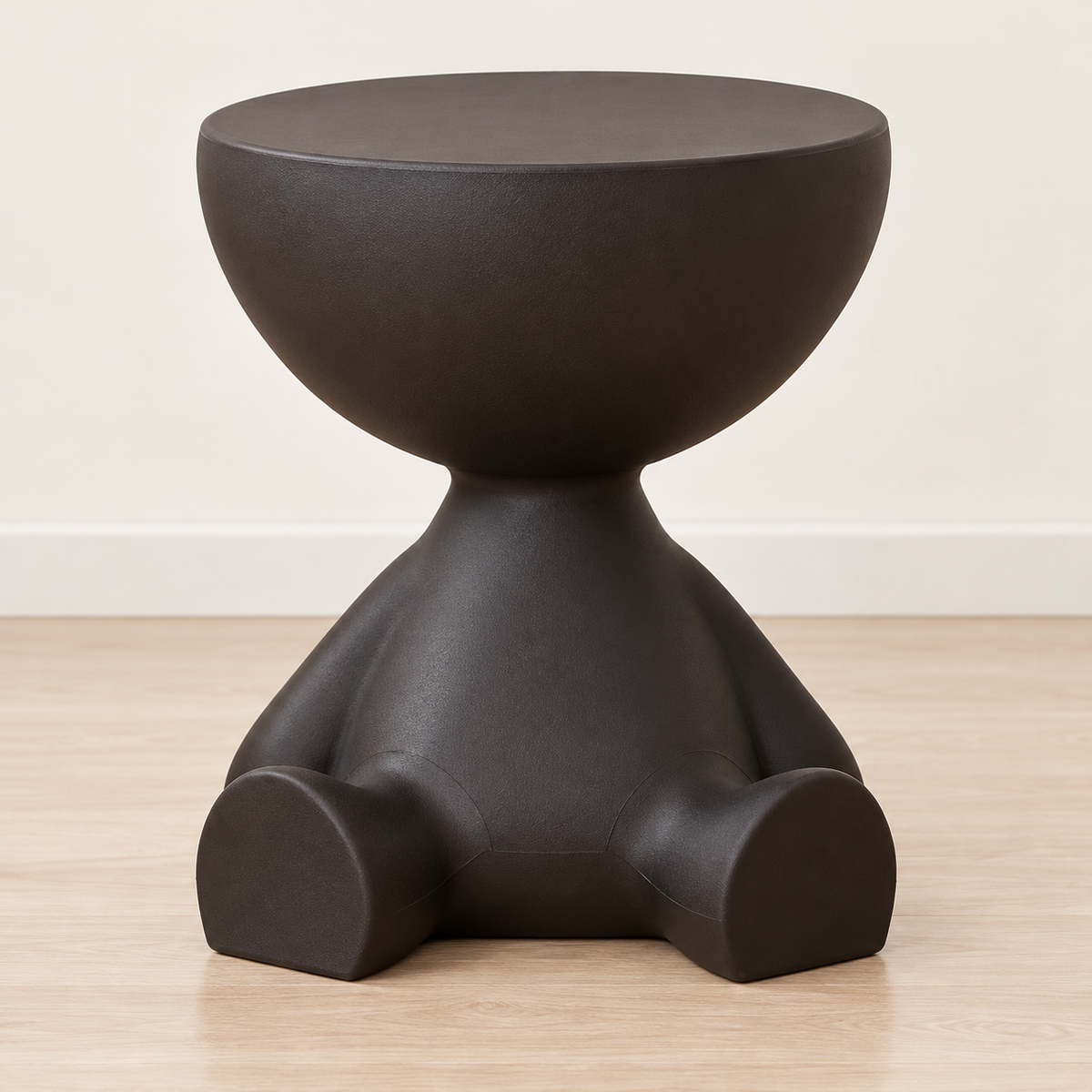 Cartoon Bear Side Table with Hidden Storage