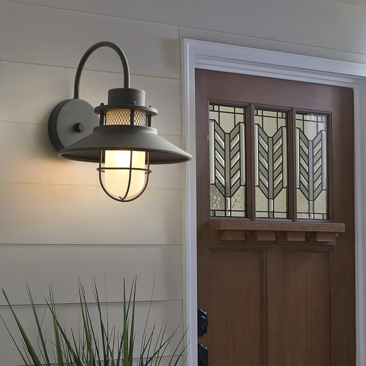 Felix Industrial Caged Outdoor Wall Lamp