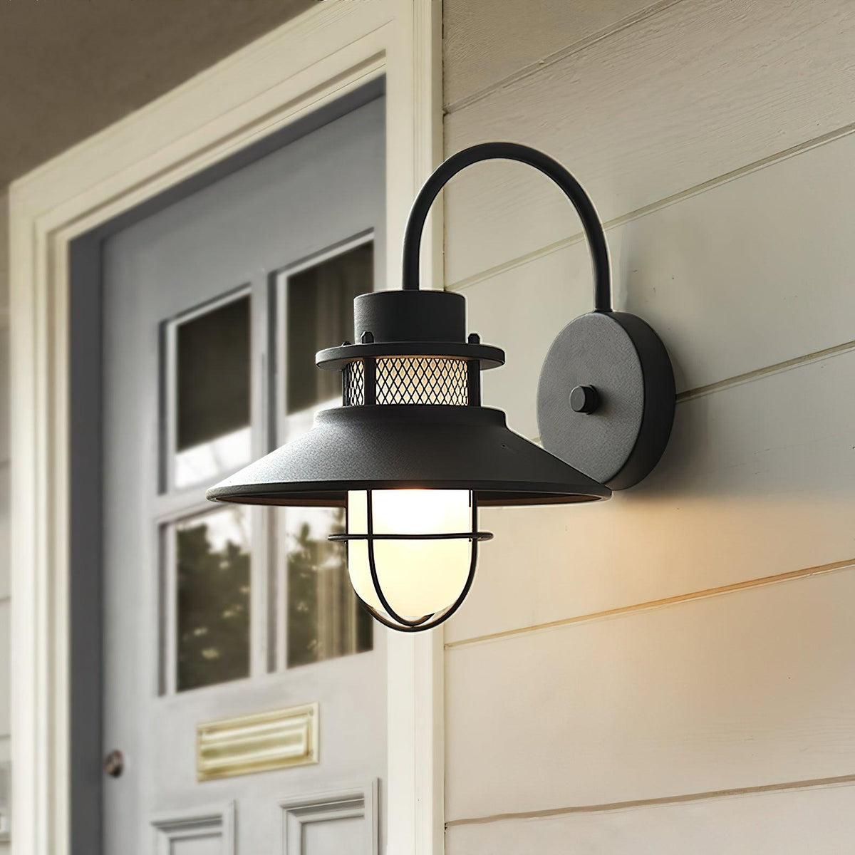 Felix Industrial Caged Outdoor Wall Lamp