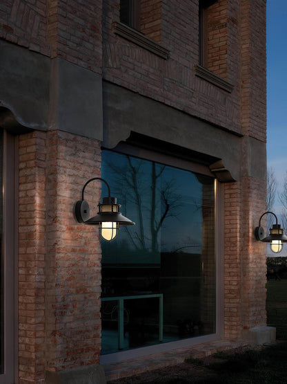 Felix Industrial Caged Outdoor Wall Lamp