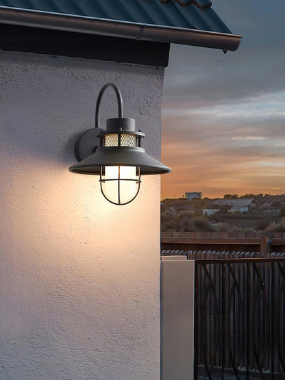 Felix Industrial Caged Outdoor Wall Lamp