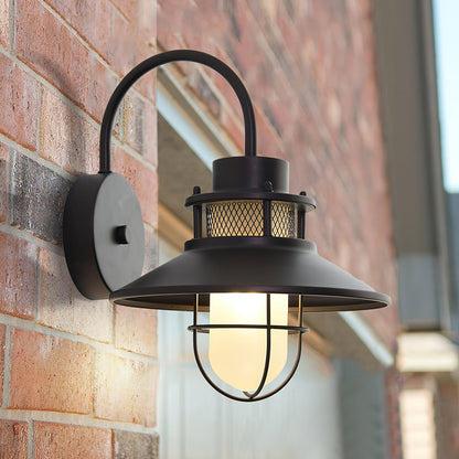 Felix Industrial Caged Outdoor Wall Lamp