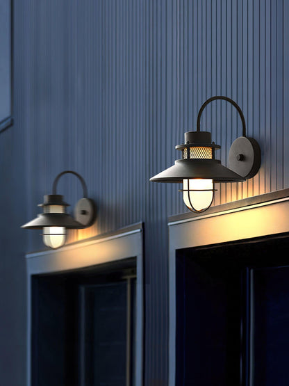 Felix Industrial Caged Outdoor Wall Lamp