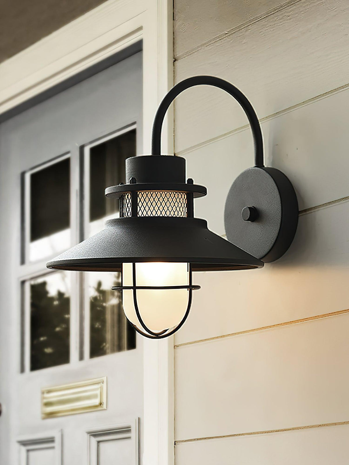 Felix Industrial Caged Outdoor Wall Lamp
