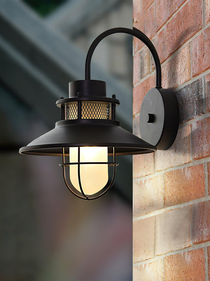 Felix Industrial Caged Outdoor Wall Lamp