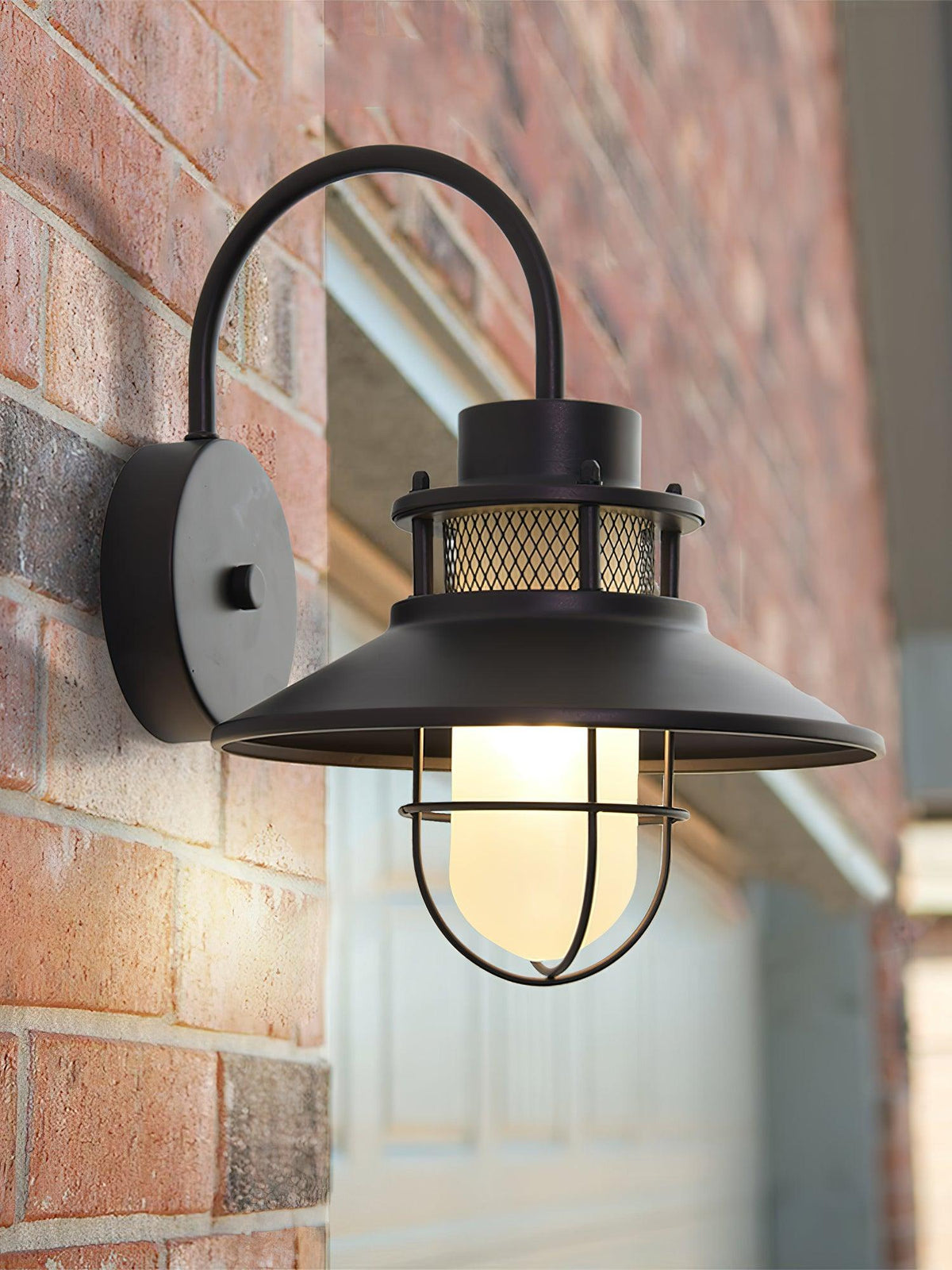 Felix Industrial Caged Outdoor Wall Lamp