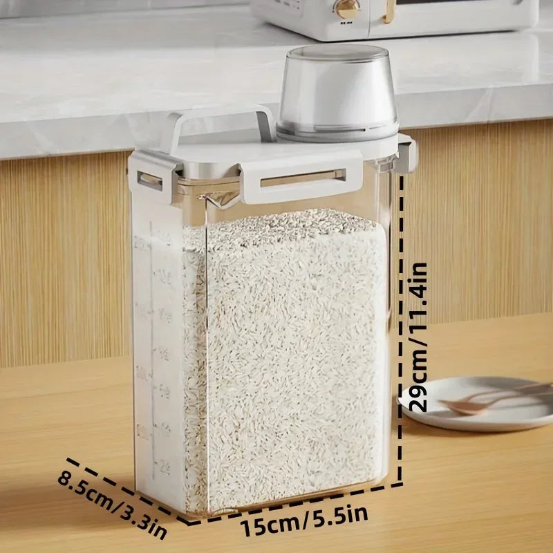 2.5L Airtight Grain Container with Measuring Cup