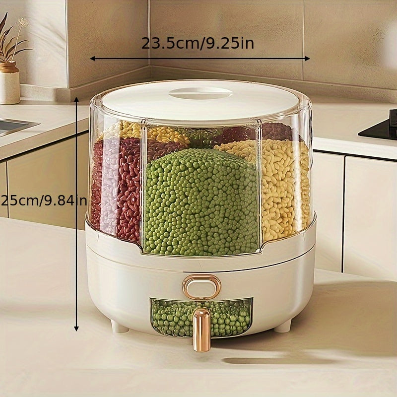 Rotating Airtight Grain & Cereal Dispenser