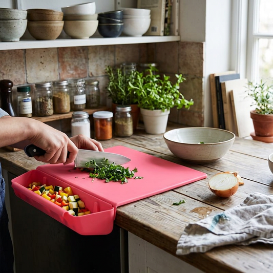 2-in-1 Chopping Board with Storage Box