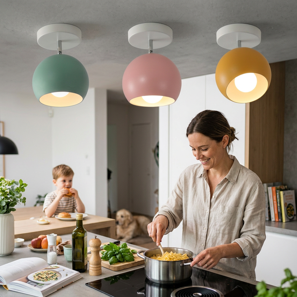 Nordic Macaron Round Aluminium Ceiling Light