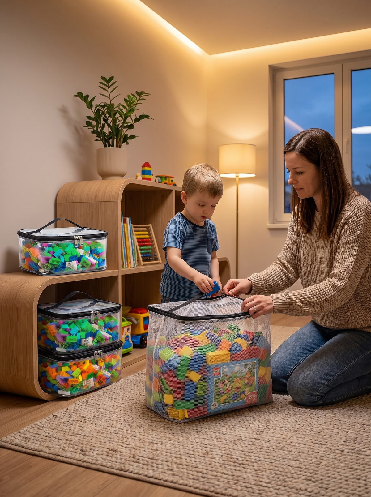 p22s1 Mesh toy storage bags