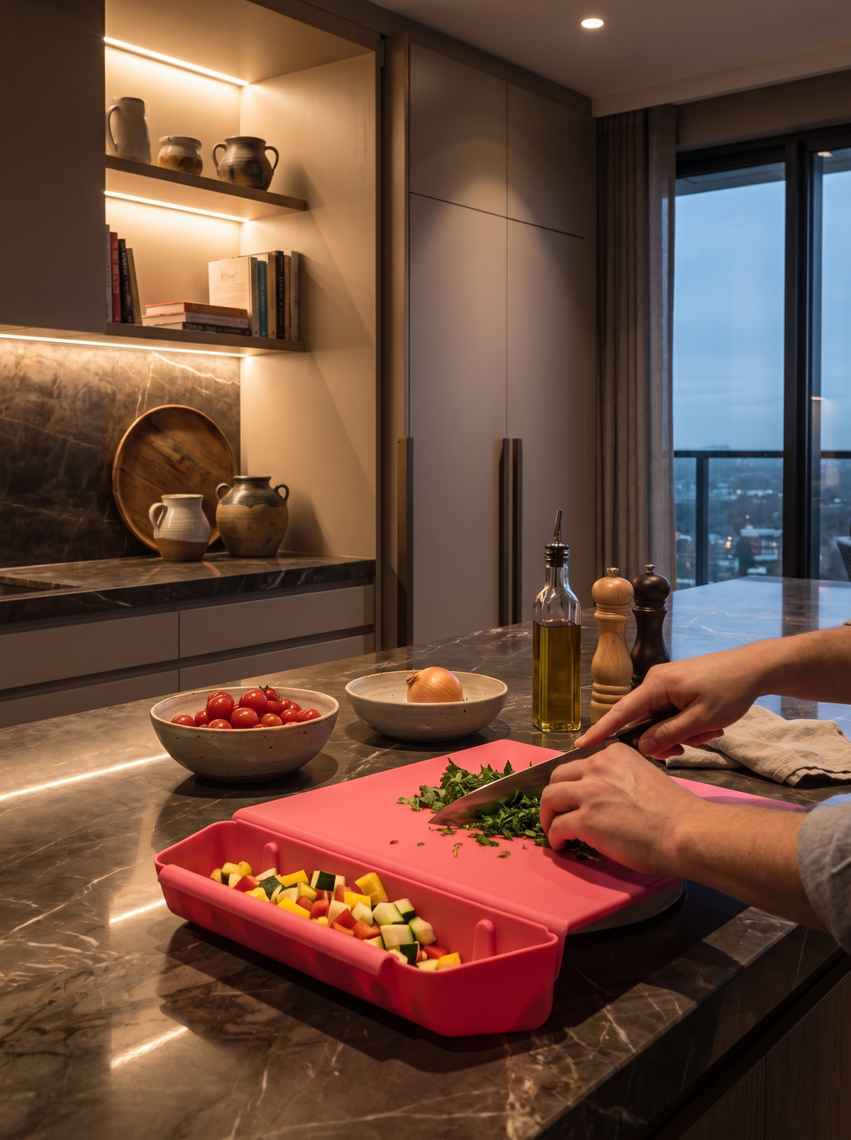 p25s3 Chopping board with storage box