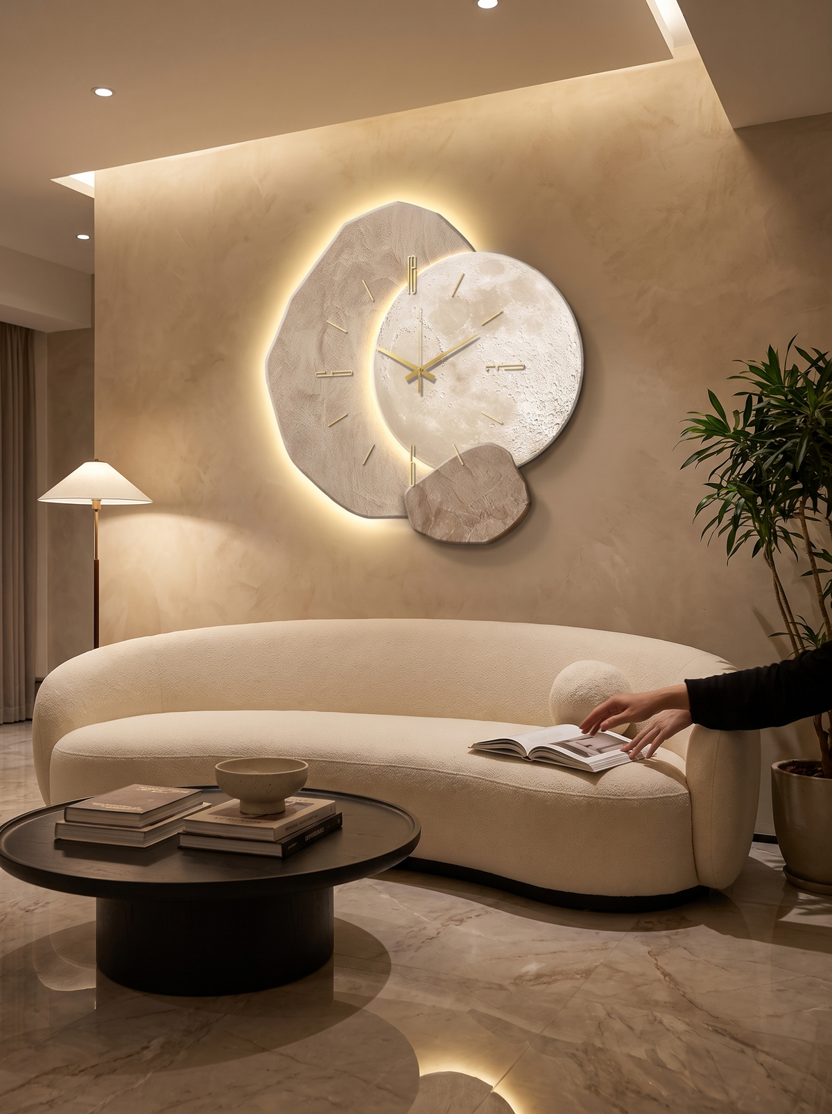 LumoClock Large Modern LED Wall Clock image 3