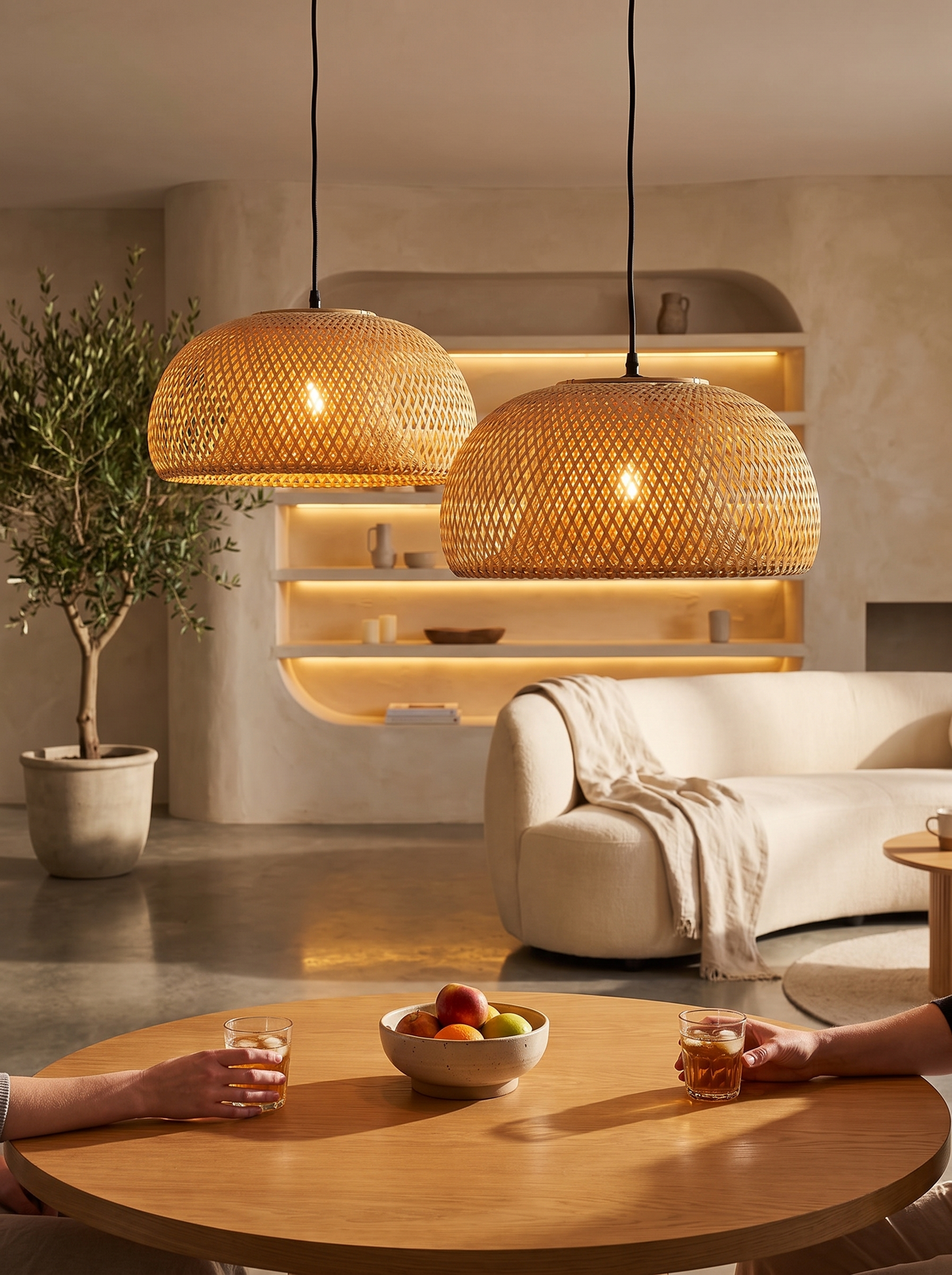 Natural Bamboo & Rattan Handwoven Pendant Lamp image 3